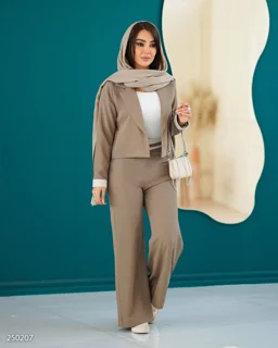 کراپ و شلوار زنانه کد 2502