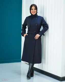 بارانی زنانه سانتانا کجراه گلارین کد ۶۴۷