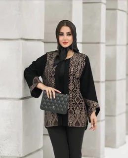 مانتو مجلسی مزونی زنانه کرپ مرویجت کد ۷۹۸