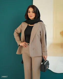 کت و شلوار زنانه هرمس یقه انگلیسی کد۲۴۸۸