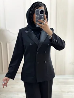کت و شلوار ساتن زناهه کد ۸۸۵