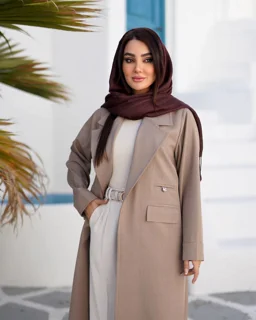 مانتو زنانه بلند کرپ هرمس کد ۱۲۷۰