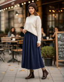 دامن مخمل کبریتی زنانه ترند پاییزه