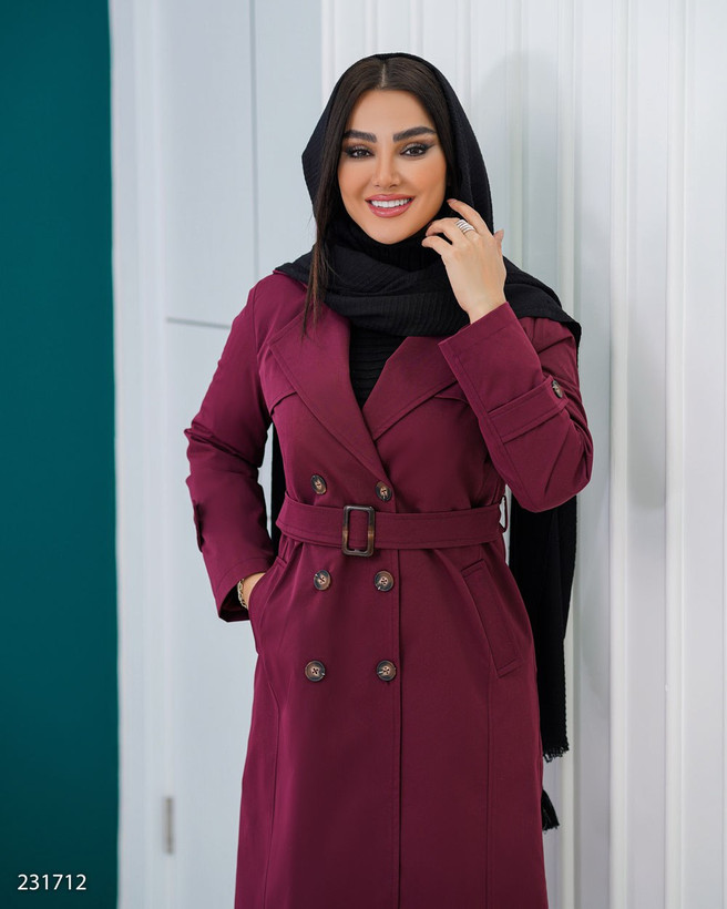 بارانی زنانه کتان تی سی مدل تابنده