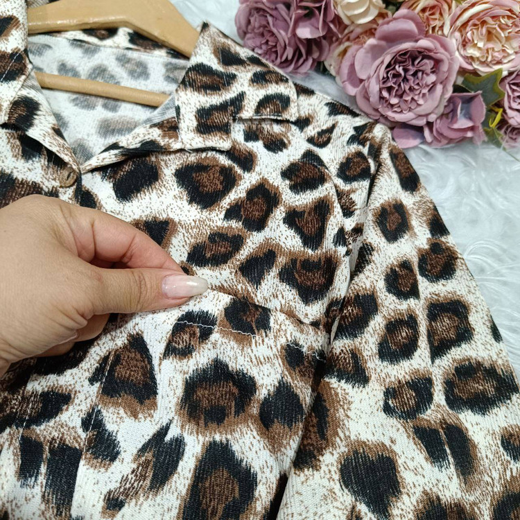 شومیز مخمل پلنگی