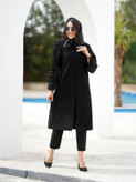 مانتو مجلسی زنانه کرپ باربی و سنگدوزی