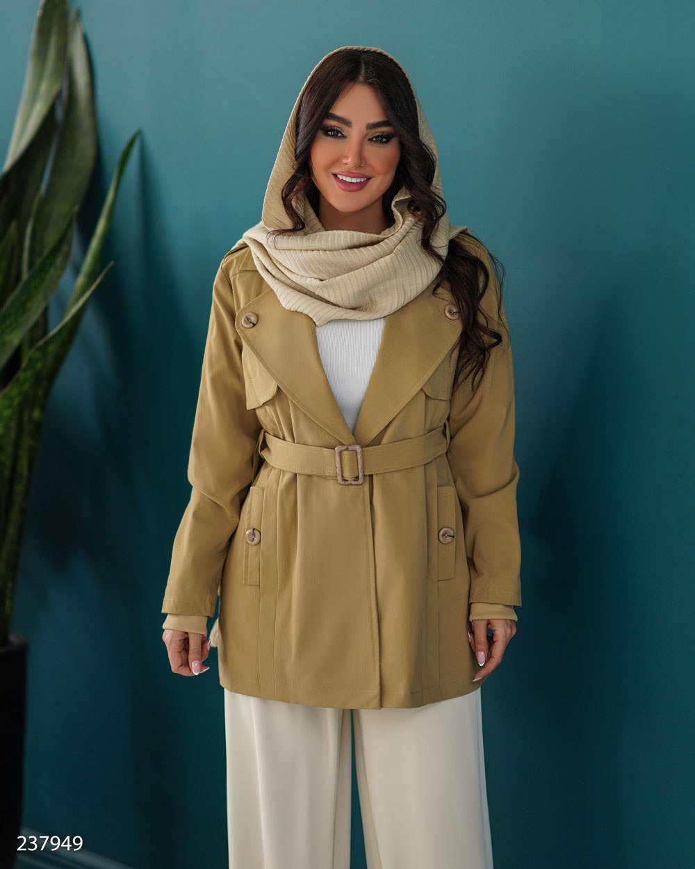 بارانی مدل دیارا زنانه کتان تی سی