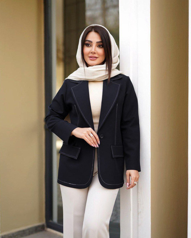 کت و شلوار زنانه کرپ مازراتی