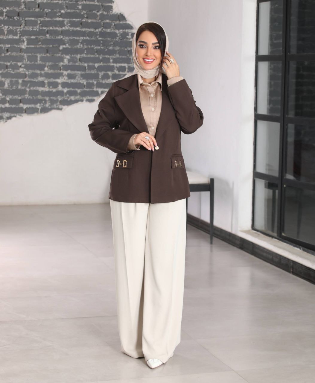 مانتو کتی زنانه دکمه قلبی