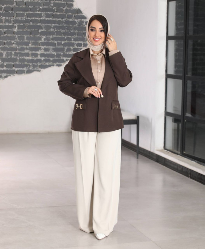 مانتو کتی زنانه دکمه قلبی