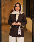کت مجلسی زنانه یقه انگلیسی کمربند Dior