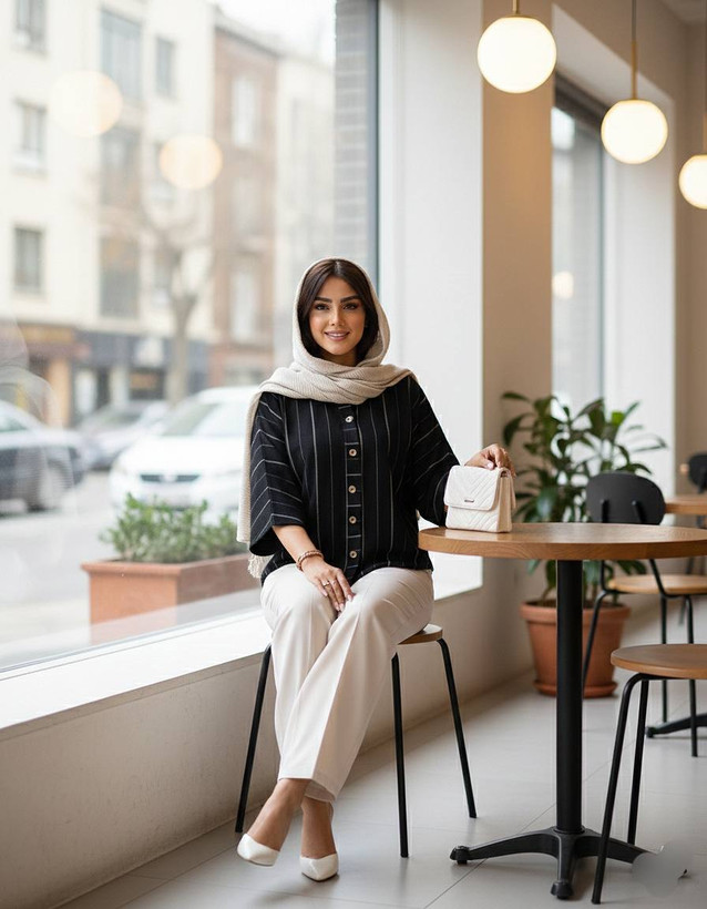 شومیز شانتون راه راه ترک