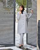 مانتو شلوار اداری آستردار زنانه