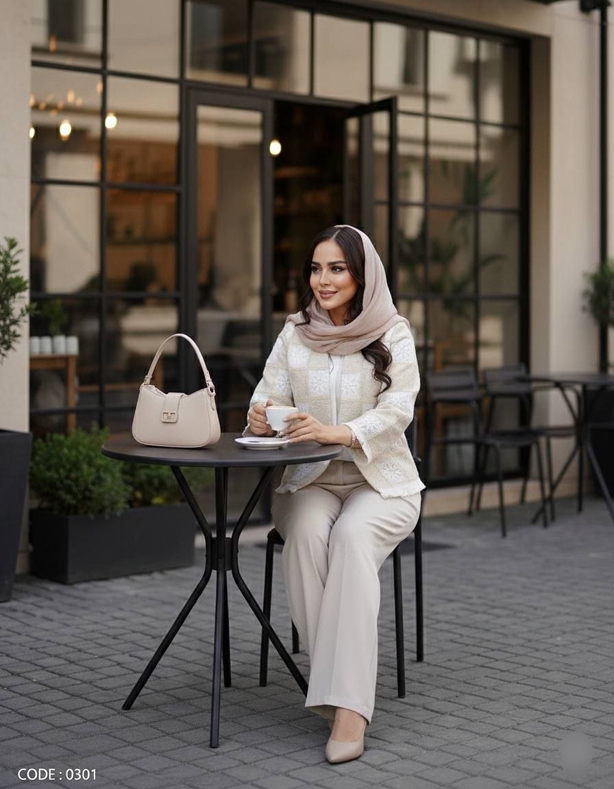 کت مجلسی زنانه طرح اسلیمی کد۰۳۰۱