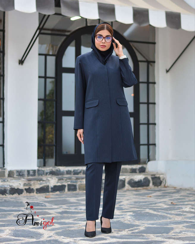 مانتو شلوار اداری آستر دار کد 94320