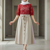 دامن لنین زنانه