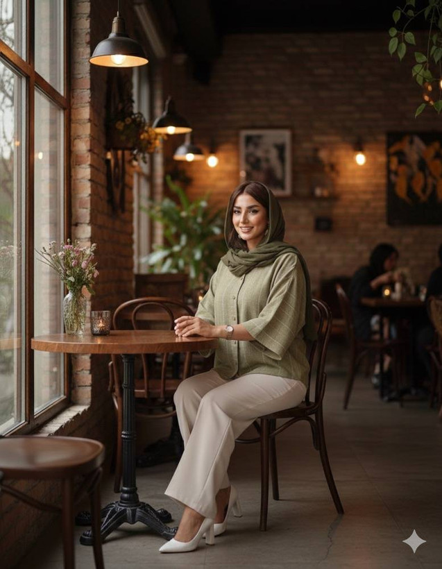 شومیز کاربردی زنانه شانتون راه راه کد۰۳۴۵