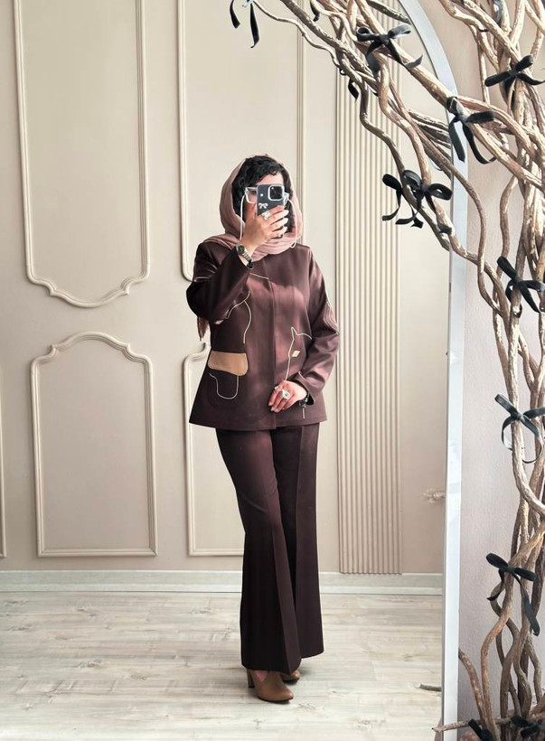 کت و شلوار زنانه گلدوزی اسب