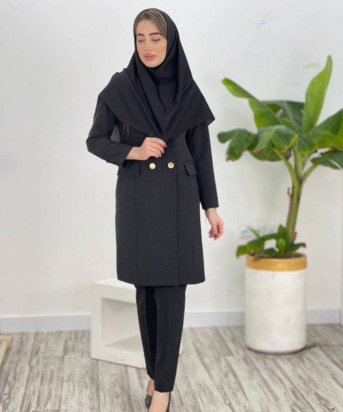 مانتو شلوار اداری زنانه ۴ دکمه