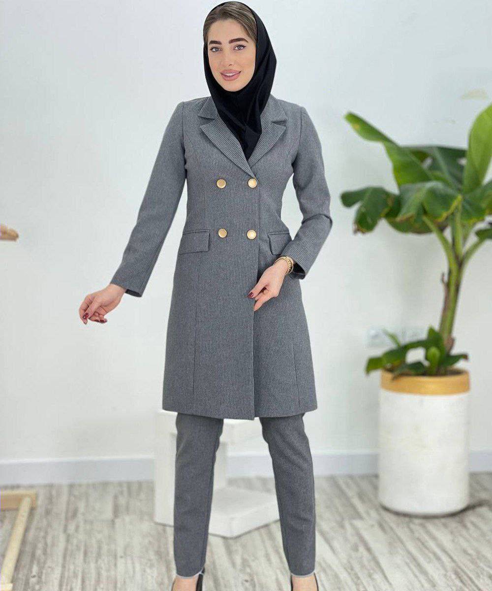 مانتو شلوار اداری زنانه ۴ دکمه