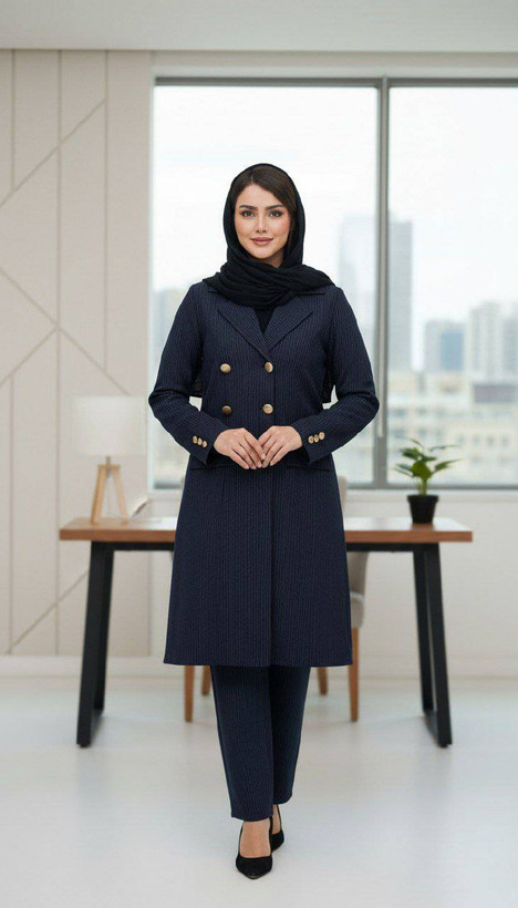 مانتو شلوار اداری زنانه ۴ دکمه
