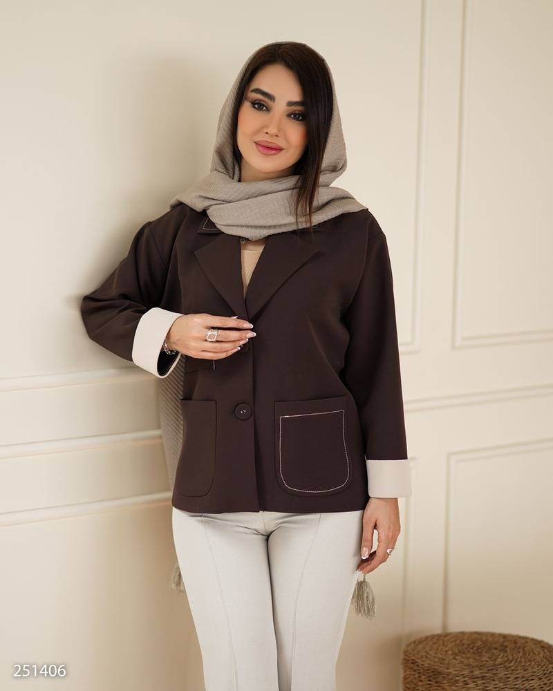 کت زنانه یقه انگلیسی کد۲۵۱۴