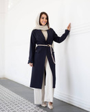 کت زنانه بلند کرپ گاباردین کد ۸۰۵۷