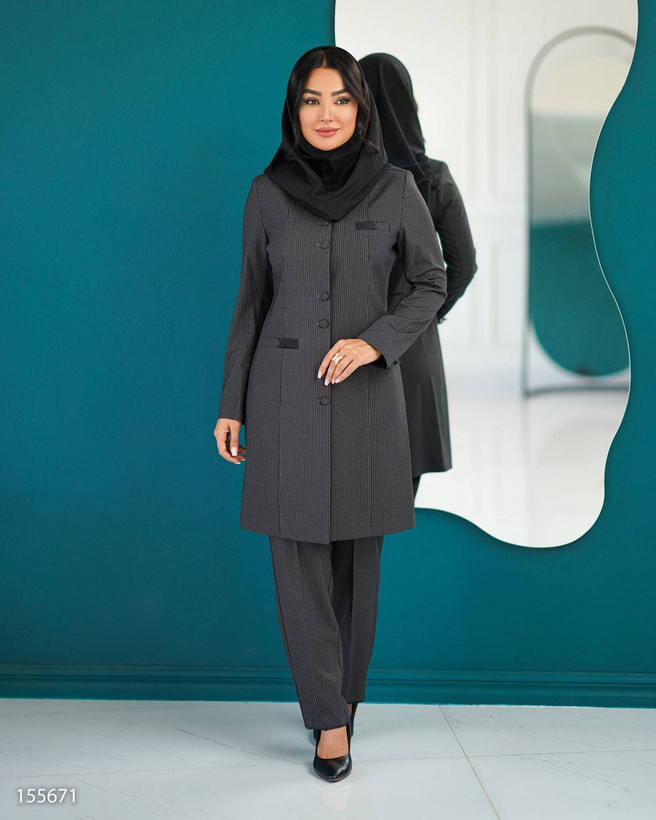 مانتو شلوار اداری زنانه کد ۱۵۵۶