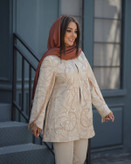 مانتو ژاکارد جواهر دوزی زنانه