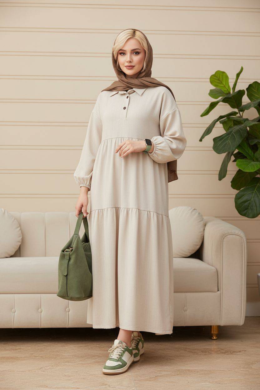 پیراهن مانتویی زنانه کراش