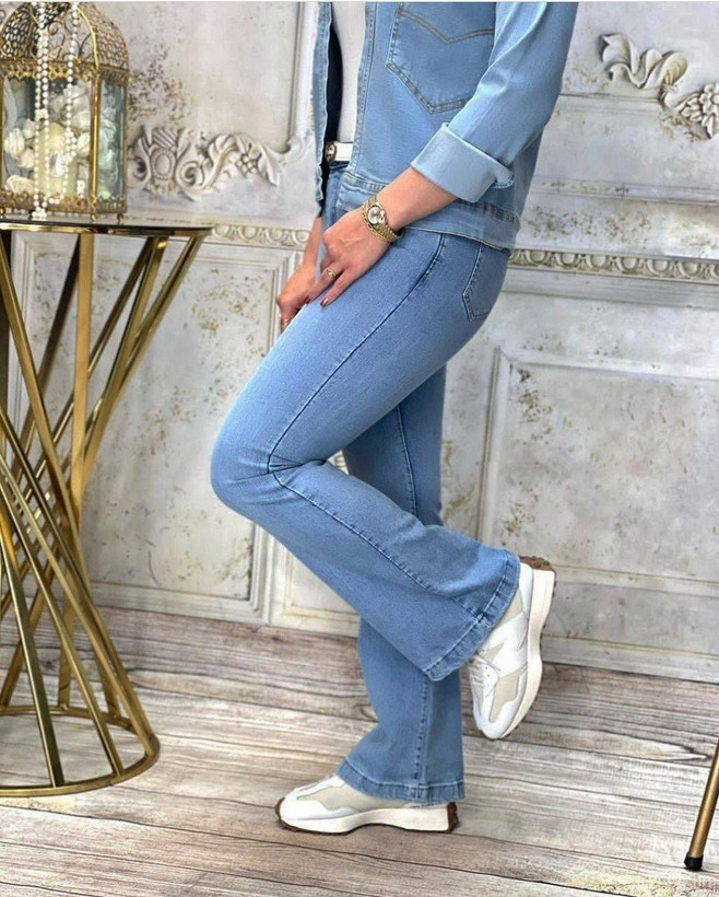 شلوار دمپا زنانه طرح جین نیل کشی