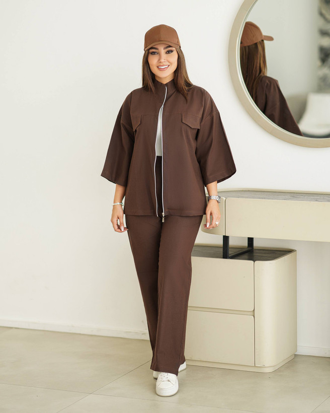 ست بامبر شلوار بگ راسته زنانه