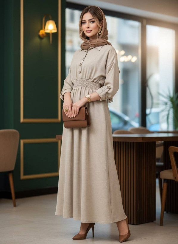 مانتو پیراهنی بلند زنانه ۳۷۰