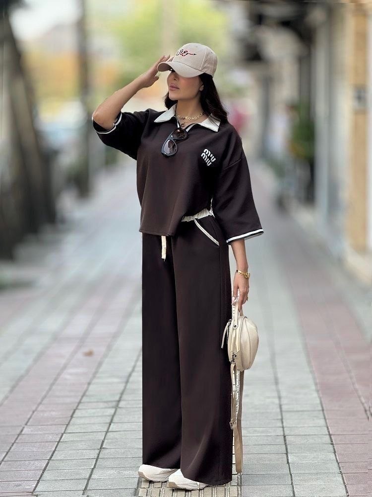 ست پولوشرت شلوار  زنانه mm