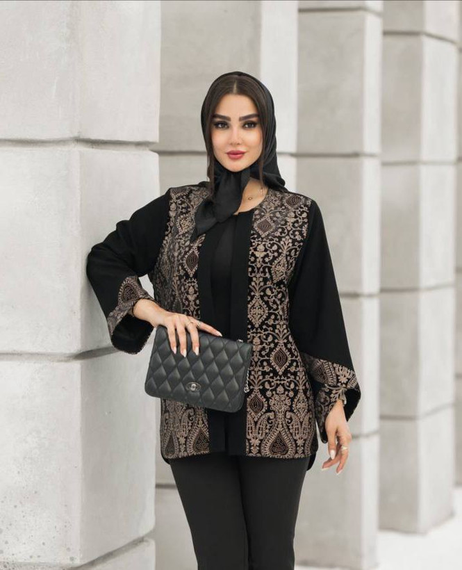مانتو مجلسی زنانه کرپ مرویجت