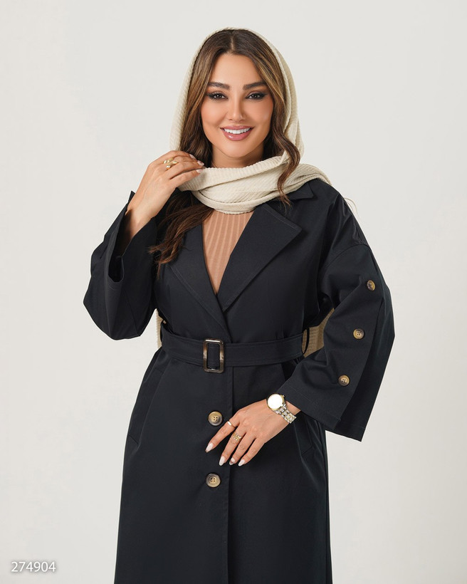 بارانی زنانه کتان تی سی کد ۲۷۴۹
