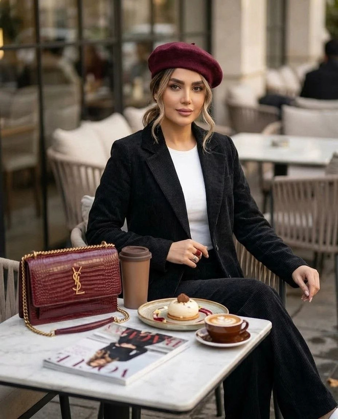کت و شلوار مخمل کبریتی زنانه مناسب سه فصل