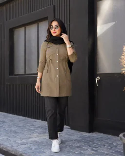 مانتو اسپرت زنانه کتان کد ۷۶۸
