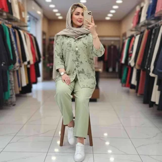 ست مانتو شلوار زنانه گازوییلی شانتون ۷۲۴۰